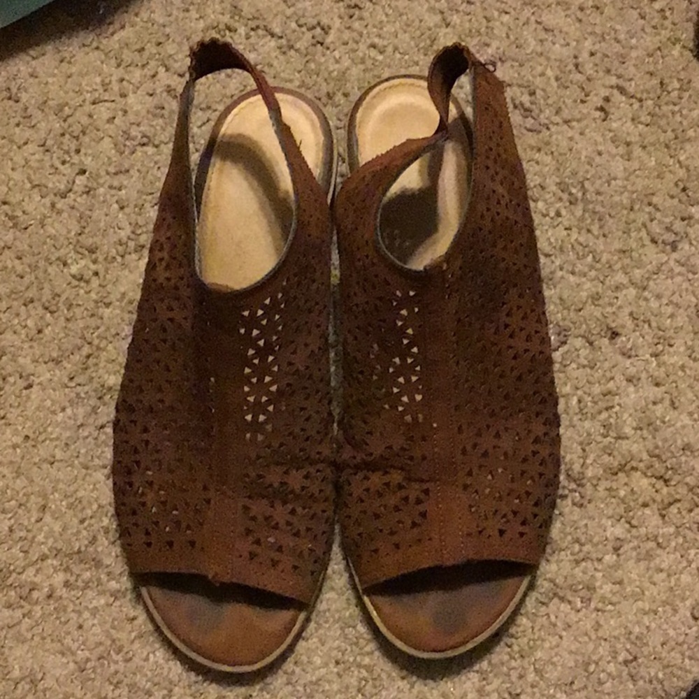 Cutout Brown Sandals